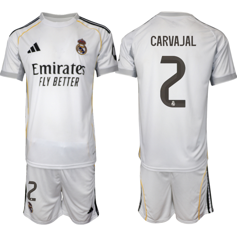 Men 2025-2026 Club Real Madrid home white #2 Soccer Jersey 01